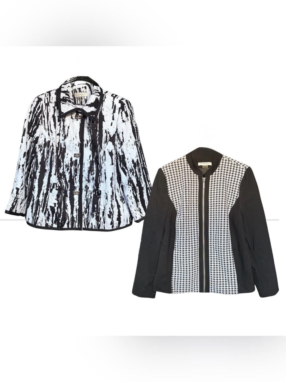 Allison Daley Black and White Jacket Set Size 10 With Bonus Alia T-Shirt